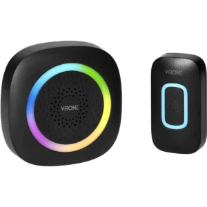Virone PELA DB-7/B - Campainha sem fios 230Vac RGB com 60 melodias - alcance 300m - IP44