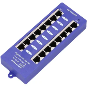 Injector PoE Passivo de 8 portas Gigabit (10/100/1000Mbps)