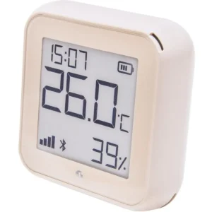 Shelly H&T gen3 Ivory - Monitorizador ambiental de temperatura e humidade com WiFi e display E-ink - Marfim