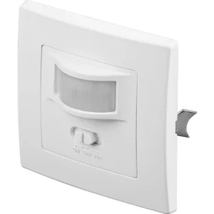 Sensor de movimento 160° para embutir 79x79mm branco - ligação efectuada com 2 fios
