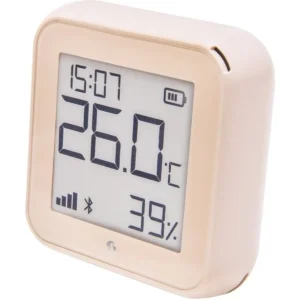 Shelly H&T gen3 Mocha - Monitorizador ambiental de temperatura e humidade com WiFi e display E-ink - Bege