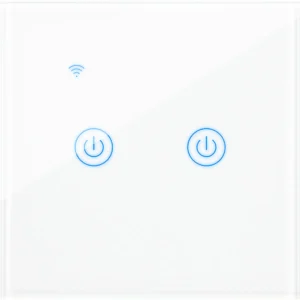 Interruptor Duplo Smart WiFi touch em vidro de encastrar (compatível c/ Tuya)