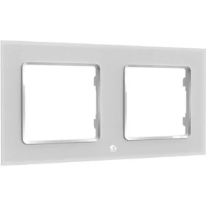 Shelly Wall Frame 2 White - Espelho duplo para interruptores Shelly - branco