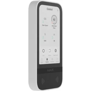 Ajax KEYPADTOUCHSCREEN-W - Teclado sem fios com ecrã tátil e leitor RFID para controlar um sistema Ajax - branco