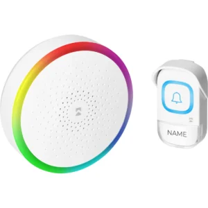 Orno ENTIKO DC - Campainha sem fios (3xAA) com 60 melodias - alcance 300m - IP55