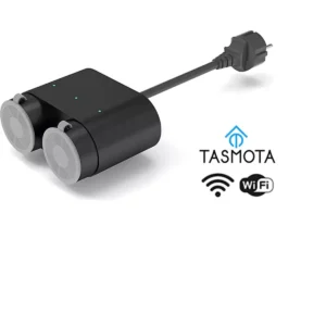 NOUS A4T - Bloco de 2 tomadas inteligentes WiFi (c/ Tasmota) p/ exterior IP44