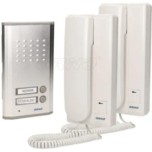 Orno OR-DOM-RL-903 - Kit de 2 telefones de porta para dois apartamentos