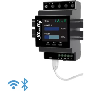 Shelly Pro Dual Cover PM - Módulo para calha DIN c/ 4 relés para automação de estores