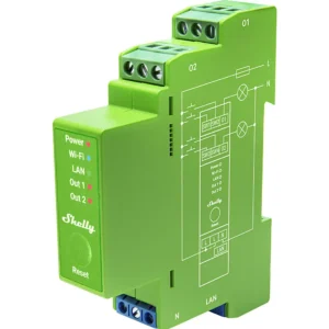 Shelly Pro Dimmer 2PM - Módulo controlador Dimmer inteligente para calha DIN de 2 canais 2x200W