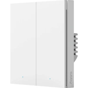 Aqara WS-EUK02 - Interruptor duplo (2 Gang) Smart Zigbee de encastrar H1 (sem Neutro) - Branco