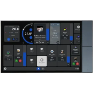Shelly Wall Display XL - Ecrã Touch 10.1'' de Parede p/ Controlo Centralizado c/ Relé 1500W + Wi-Fi 6 e BT 5.4 - Preto+Cinza
