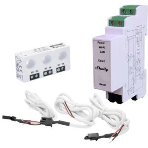 Shelly Pro 3EM-3CT63 - Módulo medidor de consumo trifásico WiFi + TI triplo de 63A