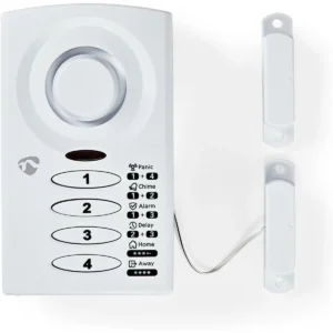 Nedis ALRMD30WT - Mini-alarme autónomo sensor de porta e janela c/ PIN