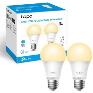 TP-Link Tapo L510E(2-pack) - Lâmpada LED Smart WiFi E27 A60 Branco Quente (2700K) 8.7W 806lm - (2 unid.)