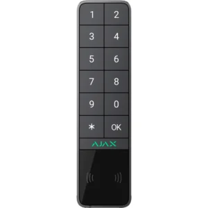 Ajax AJ-KEYPADOUTDOOR-GRA - Leitor de controlo de acesso c/ PIN + RFID + Bluetooth + cartão Ajax - teclado retroiluminado - IP66