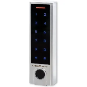 Qoltec Proteus - Fechadura eletrónica c/ RFID, PIN tátil e leitor de impressões digitais - IP68