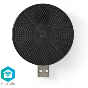 Nedis WIFICDPC10BK - Campainha sem fios adicional USB para WIFICDP10GY (compatível c/ Tuya) SmartLife