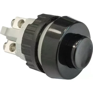 Contera 1608B - Botão de campainha NO preto Ø19mm - Contera 1608B/B