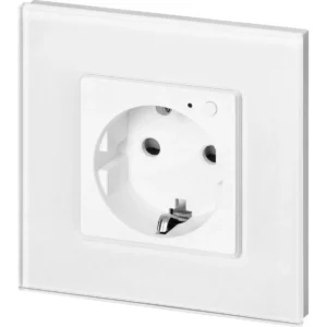 Orno OR-SH-17205(GS)/W - Tomada inteligente Schuko de embutir WiFi 2.4GHz (compatível c/ TUYA) - Branco