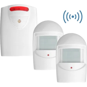 Orno OR-MA-718 - Kit de mini-alarme sem fios 90dB + Luminoso c/ 2 sensores PIR - 8m - IP44