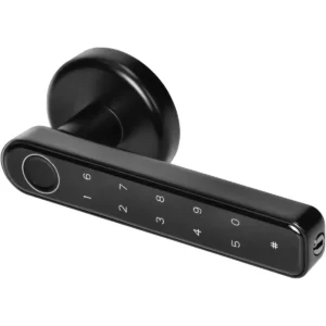 Virone CDL-1/B - Maçaneta de porta inteligente Bluetooth c/ código touch + leitor impressão digital (compatível c/ Tuya)