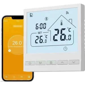 HT047W-IE - Termostato inteligente universal de embutir c/ sensor interior + exterior (compatível c/ Tuya)