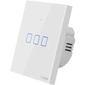 Sonoff T1EU3C-TX - Interruptor triplo (3 Gang) Smart Wifi+RF touch em vidro de encastrar