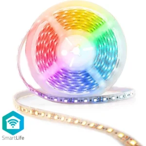 Nedis WIFILS50CRGBW - Fita de LEDs RGB+W CCT (3000..6000K) inteligente Wi-Fi 24VDC IP65 - 5.0m (compatível c/ Tuya) SmartLife