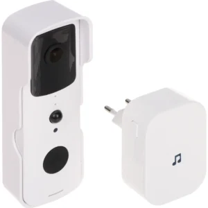 ATLO DBCT-TUYA-V2 - Kit de Videoporteiro inteligente WiFi 1080p 2MPx a bateria + Campainha (compatível c/ Tuya)
