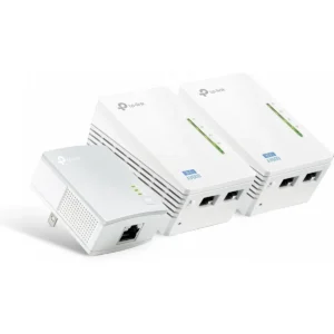 TP-Link TL-WPA4220TKIT - Kit 3 Adaptadores Powerline 600Mbps c/ AP Wireless (2x WPA4220 + 1x PA4010)