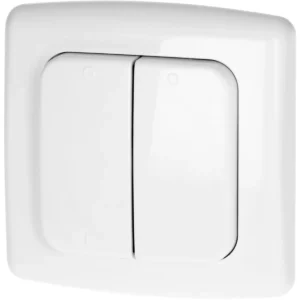 Orno OR-SH-1751 - Interruptor duplo de superfície s/ fio inteligente RF 433.92MHz