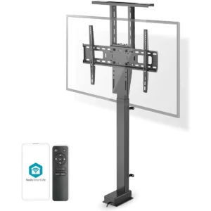 Nedis TVSM5840BK - Suporte motorizado vertical de armário para TV de 37-80'' inteligente WiFi (compatível c/ Tuya)