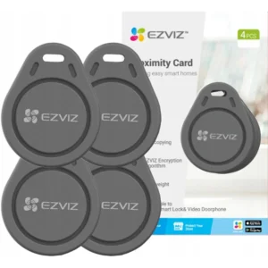 Ezviz CPU proximity card - Conjunto de 4 Porta-chaves TAG de proximidade por radiofrequência para equip.