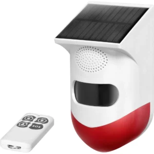 Virone AS-7 - Alarme PIR solar inteligente Wi-Fi com sirene embutida + comando - compatível com Tuya