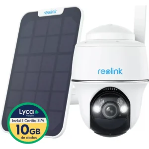 Reolink Go Series G430 Solar (Go PT Plus) - Câmara IP (4G LTE) Pan/Tilt 2K⁺ 5MP c/ bateria, sensor PIR, IR 10m e painel solar - IP64