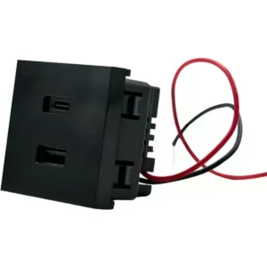 Shelly USB charger for Wall Display Stand Black - Módulo carregador USB (USB-A + USBC) 20W para Suporte de Wall Display – Preto