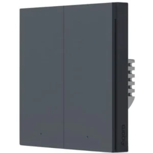 Aqara WS-EUK02-G - Interruptor duplo (2 Gang) Smart Zigbee de encastrar H1 (sem Neutro) - Cinzento