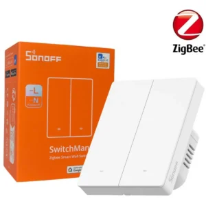 Sonoff ZBM5-2C-80W - Interruptor duplo (2 Gang) Smart Zigbee de encastrar - agrupável - Branco