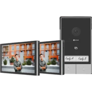 Ezviz HP7 2-Family Kit - Kit Videoporteiro familiar inteligente WiFi / 2 Fios c/ câmara 2K + Leitor RFID + 2x monitores 7''