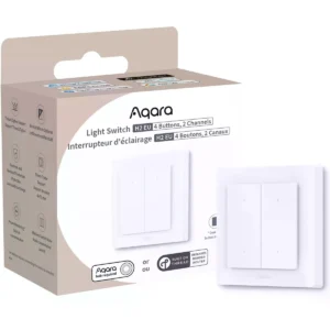 Aqara H2 EU (WS-K08D) - Interruptor Inteligente Zigbee e Thread (4 Botões / 2 Canais) - Com e Sem Neutro