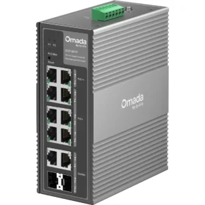 TP-Link IES210GPP - Switch industrial 10P (2× PoE++ / 6x PoE+ / 2x SFP Combo) Gigabit gerenciável p/ calha DIN ou parede