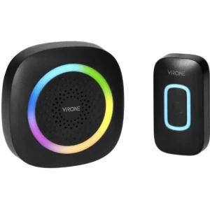 Virone PELA DB-6/B - Campainha sem fios (a pilhas) RGB com 60 melodias - alcance 300m - IP44