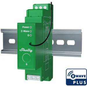 Shelly Wave Pro Dimmer 1PM - Módulo controlador Dimmer inteligente Z-Wave p/ calha DIN - 1 canal 200W c/ medição