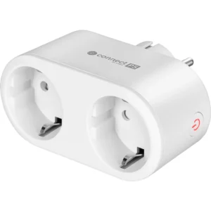 Krüger&Matz KM2203 - Tomada Inteligente WiFi Dupla c/ medidor de consumo (compatível c/ Tuya) 3600W