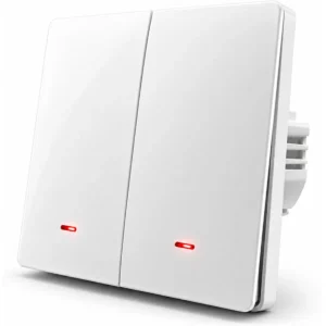 Interruptor Duplo Smart WiFi de encastrar (compatível c/ Tuya)