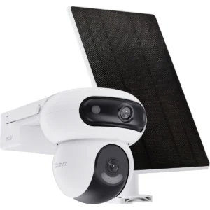 Ezviz HB90 solar Kit - Câmara IP (Wi-Fi) 2K⁺ Dupla (Pan/Tilt + Rotativa) c/ Bateria + Painel Solar - p/ exterior