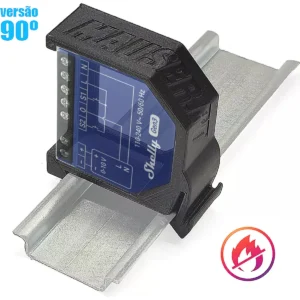 Mauser DIM10VG3_90 - Suporte de calha DIN para Shelly Dimmer 0/1-10V PM Gen3 [Flame Retardant] - preto - 90º