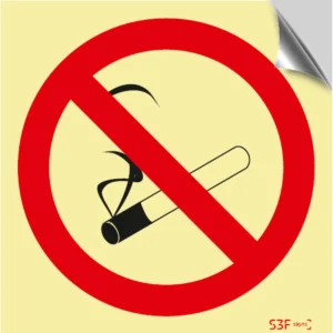 Vinil autocolante de sinalização ''Proibido Fumar'' - 100x100mm