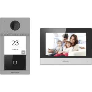 Hikvision DS-KIS604-P(C) - Videoporteiro inteligente WiFi c/ câmara 2Mpx + leitor RFID Mifare + monitor TFT 7''