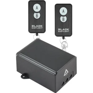 Central receptora de garagem para exterior de 2 zonas 230VAC 433Mhz + 2 comandos universais